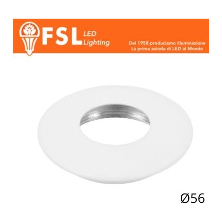 Cover Curva per Punto Luce LED – Ø56 – Bianco opaco