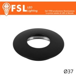 Cover Curva per Punto Luce LED  – Ø37 – Nero