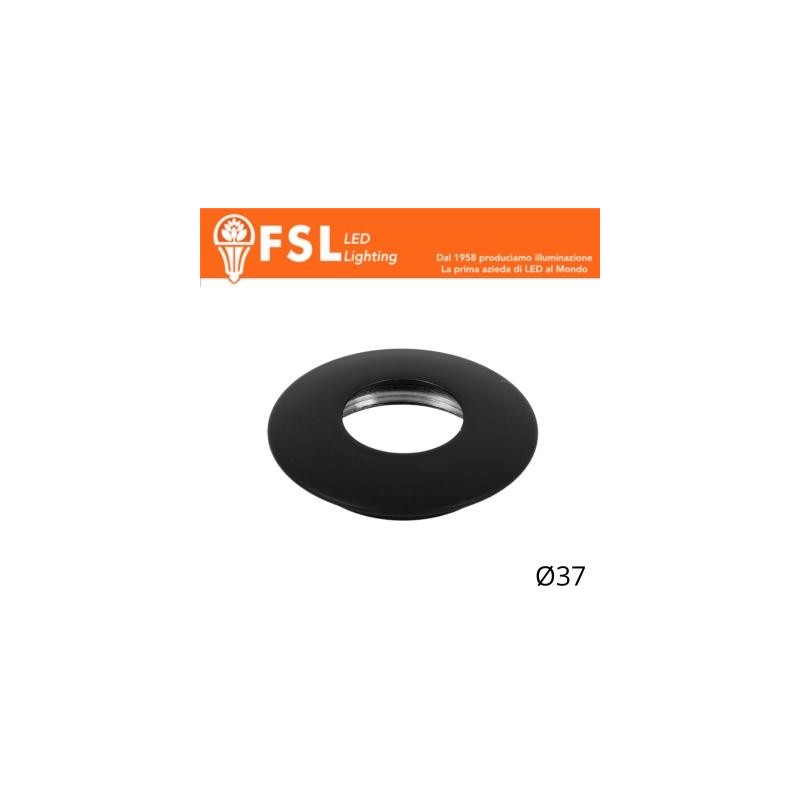 Cover Curva per Punto Luce LED  – Ø37 – Nero