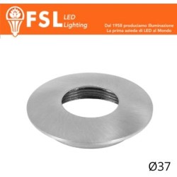 Cover Curva per Punto Luce LED – Ø37 – Nichel Satinato