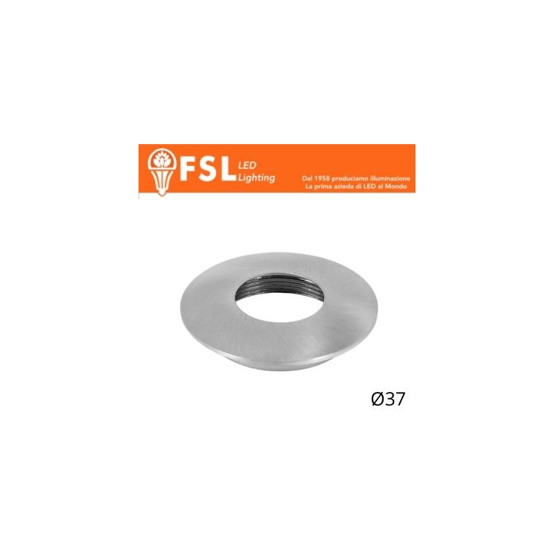 Cover Curva per Punto Luce LED – Ø37 – Nichel Satinato