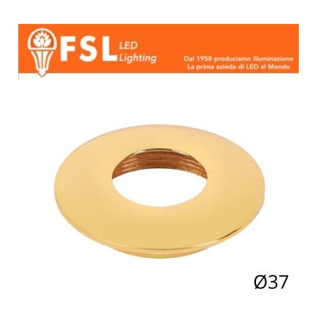 Cover Curva per Punto Luce LED – Ø37 – Oro