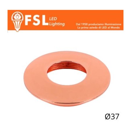Cover Curva per Punto Luce LED  – Ø37 – Oro Rosa