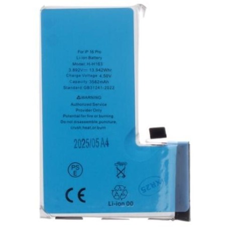 Batteria per iPhone 16 Pro 3582mAh Li-Ion (Bulk)