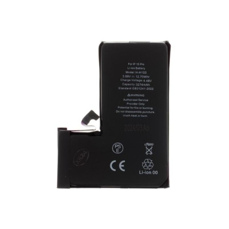 Batteria per iPhone 15 Pro 3274mAh Li-Ion Resettata (Bulk)