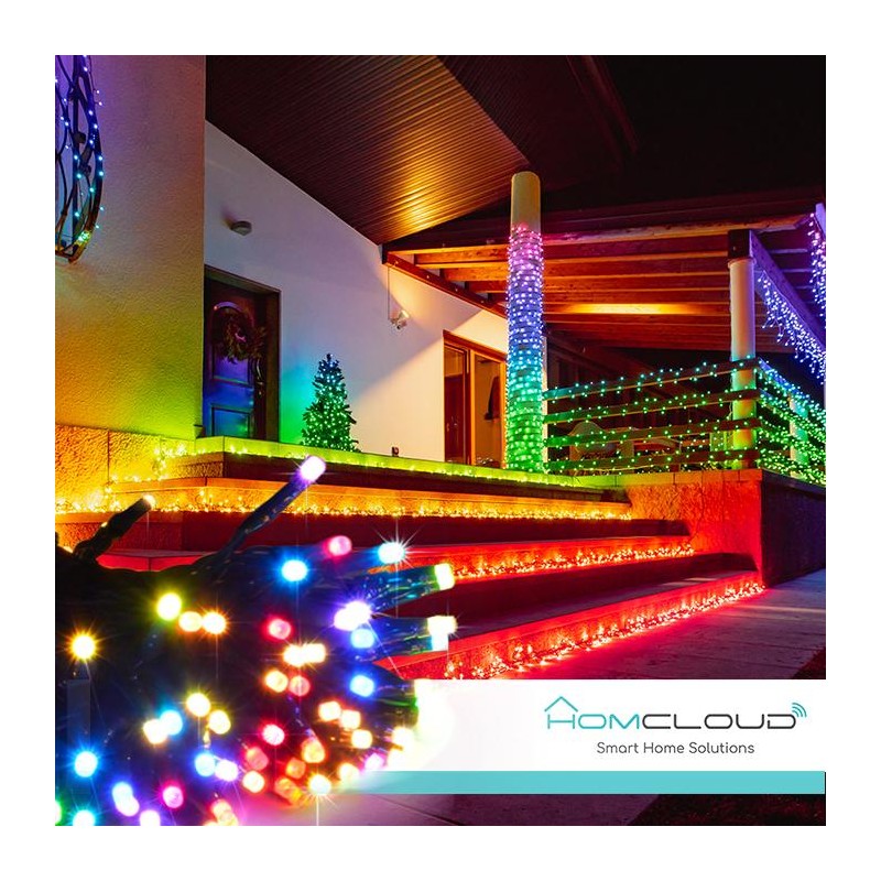 Stringa di 200 Luci decorative Smart a Led RGB-IC Wi-Fi+Bluetooth 20Metri