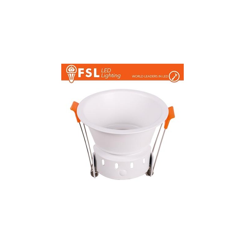 Ghiera fissa TONDA - Alluminio verniciato a polvere, foro 75mm BIANCA