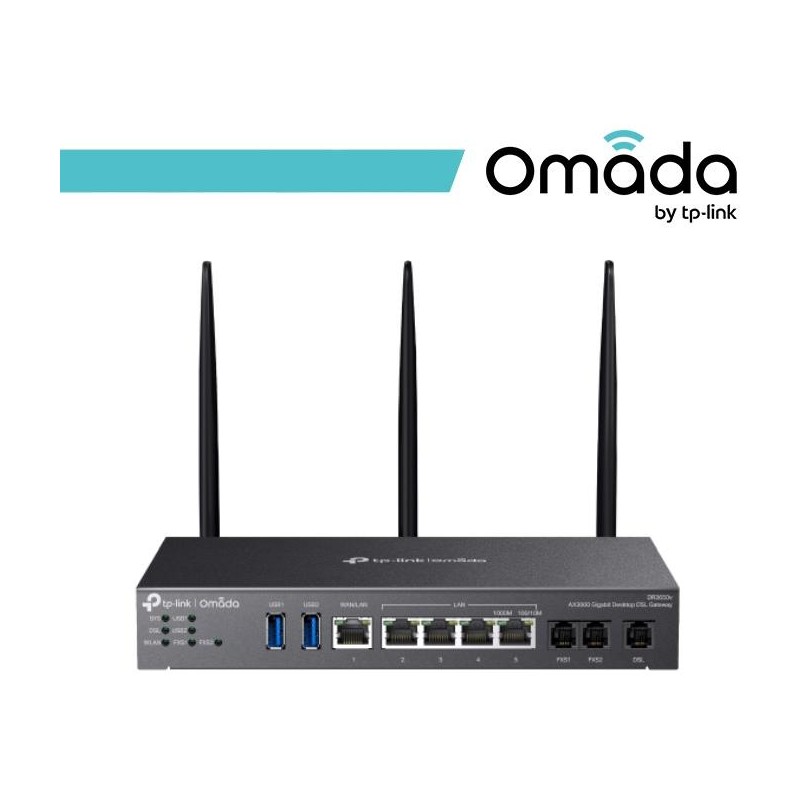 Omada Gateway Desktop Gigabit Wi-Fi 6 AX3000 DSL - DR3650v