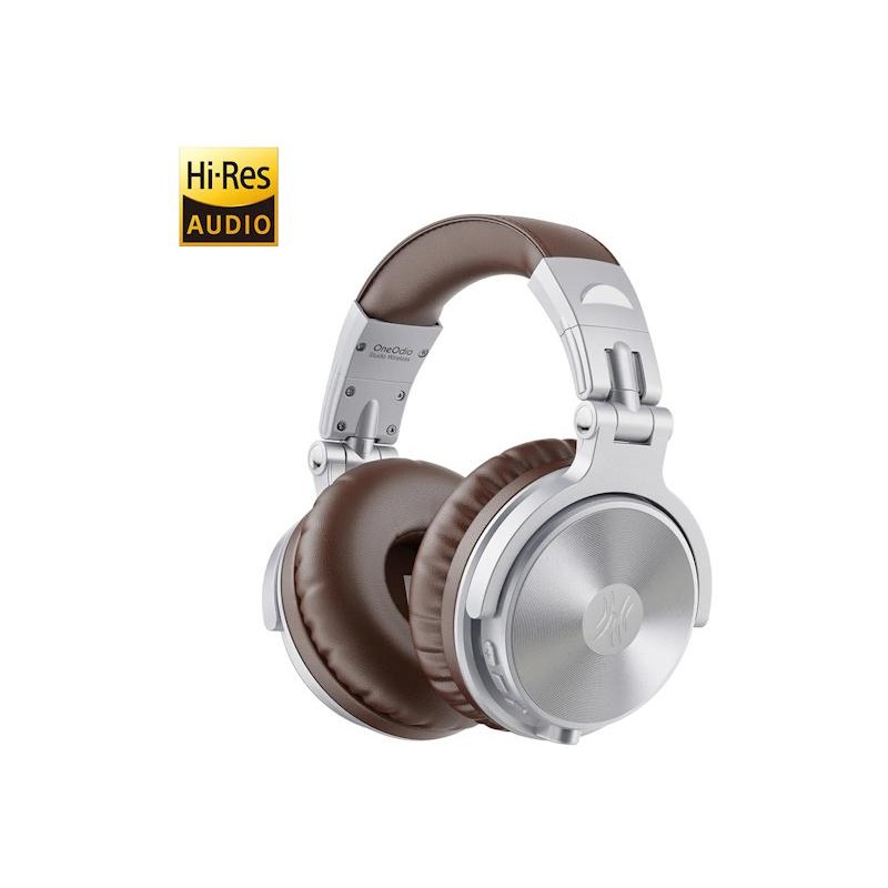 OneOdio Studio Wireless C Hi-Res Cuffie DJ Bluetooth 5.0 Silver/Brown