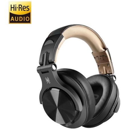 OneOdio Fusion A70 Hi-Res Cuffie DJ Wireless, Cavo e Microfono Gold/Black