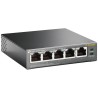 TP-Link Switch PoE Gigabit 5 porte, 4 porte PoE, Max 56W - TL-SG1005P
