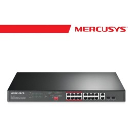 Mercusys 16-Port 10/100Mbps + 2-Port Gigabit Rackmount Switch - MS118CP