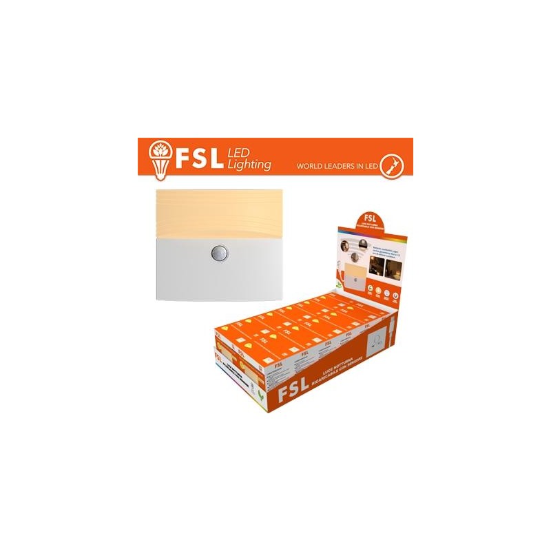 Luce notturna ricaricabile con sensore di movimento con espositore