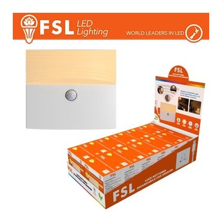 Luce notturna ricaricabile con sensore di movimento con espositore