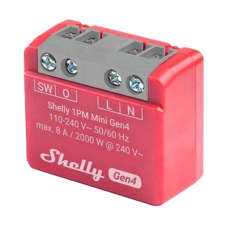 Shelly 1PM Mini Gen4 - Smart Relay 8A AC WiFi/BT/Matter/Zigbee + PM