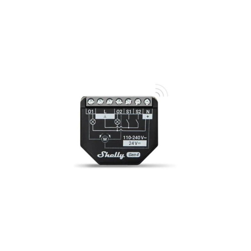 Shelly Plus 2PM Gen4 - Smart Relay Tapparelle 16A AC/DC WiFi/BT/Matter/Zigbe +PM