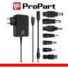 Alimentatore Propart GaN Type C 90W  + 7 Connettori DC nero