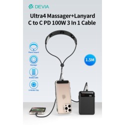 Cavo PD 100W Tipo-C con Massaggiatore e tracolla portatelefono