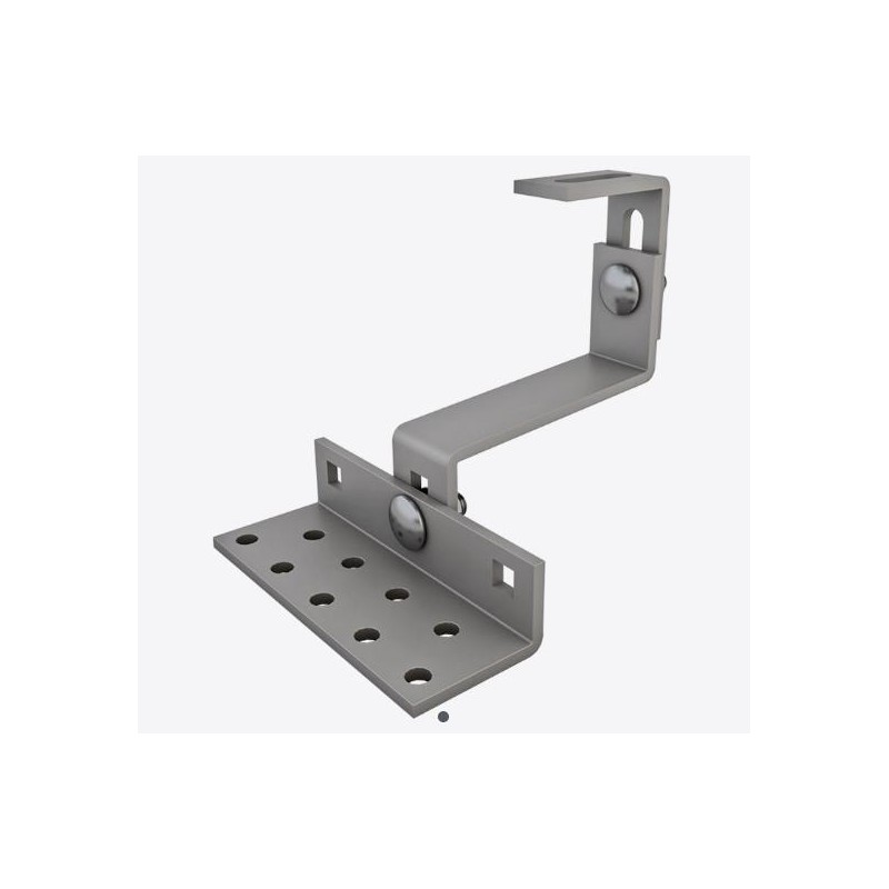 Staffa regolabile coppi/tegole - sp. 5 mm - h 40-50 mm