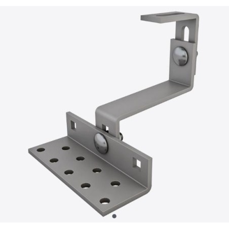 Staffa regolabile coppi/tegole - sp. 5 mm - h 40-50 mm