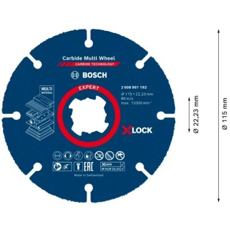 2608901192,disco da taglio universale Multi Wheel 115 mm