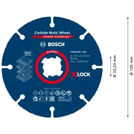 2608901193,disco da taglio universale Multi Wheel 125 mm