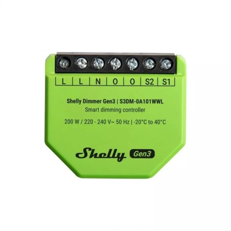 Shelly Dimmer Gen3 - Smart Dimmer AC 1ch. Wi-Fi/BT/Matter + PM