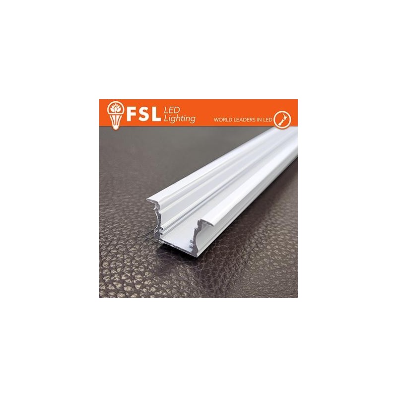 BARRA  ALLUMINIO 6063 - Incasso- 2m BIANCA 2000*25(17.3(12.3))*15.42