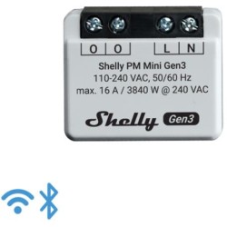 Shelly Mini PM Gen3 - Solo misurazione consumi Wi-FI/BT (no relè/no input) Gen3
