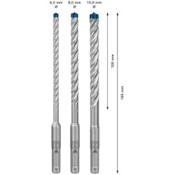 2608900196,Set Punte SDS plus-7X, 3 pz
