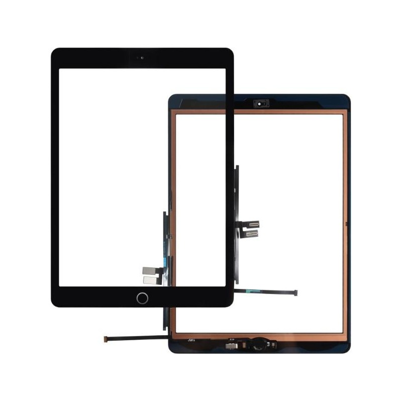 Touch Con pulsante per iPad 7 & 8 Generazione A2197 - A2200 - A2270 Nero