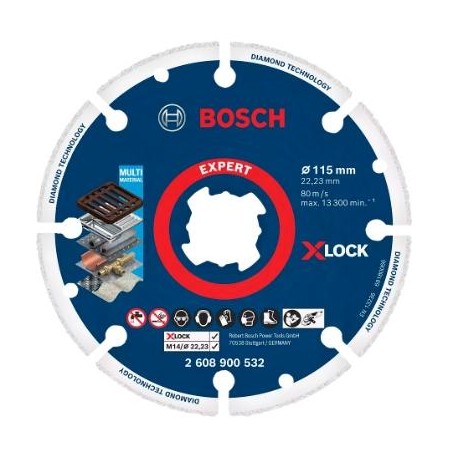2608900532,X-LOCK disco diamantato per metallo 115 mm