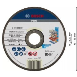 2608602384,Mola da taglio Multi Material Rapido  115x1 mm