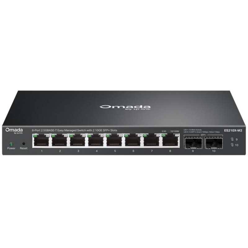 Omada 8-Port 2.5GBASE-T Easy Managed Switch with 2 10GE SFP+ Slots