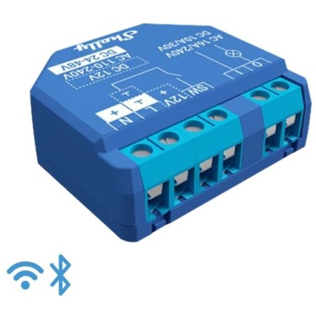 Shelly Plus 1 - Smart Relay contatto pulito 16A  AC/DC WiFi/BT