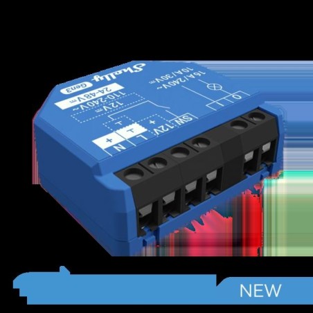 Shelly 1 Gen3 - Smart Relay contatto pulito 16A  AC/DC WiFi/BT/Matter