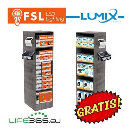 Espositore da terra in legno FSL-LUMIX SPACE 40*50*150 cm