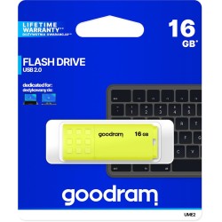 GoodRAM Pendrive 16GB UME2 yellow USB 2.0 - retail blister - UME2-0160Y0R11