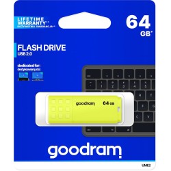 GoodRAM Pendrive 64GB UME2 yellow USB 2.0 - retail blister - UME2-0640Y0R11