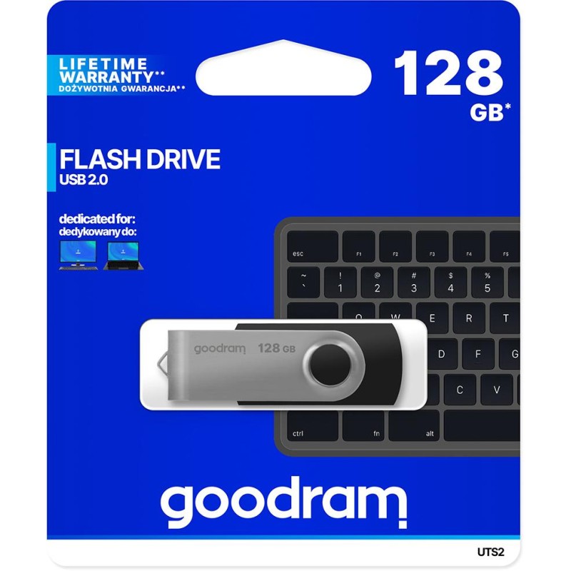 GoodRAM Chiavetta/Pendrive USB Twister 128GB nera USB 2.0 - UTS2-1280K0R11
