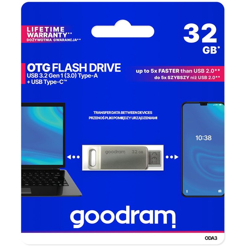 GoodRAM DUALDRIVE OTG 32GB USB 3.2 + type C - ODA3-0320S0R11