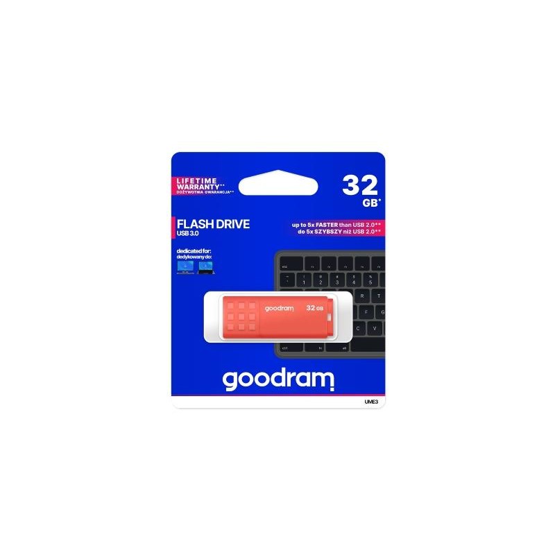 GoodRAM Pendrive 128GB UME3 orange USB 3.0 - retail blister - UME3-1280O0R11