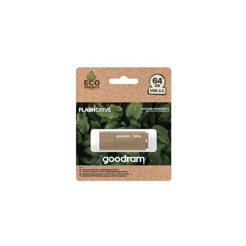 GoodRAM Pendrive 64GB UME3 GREEN USB 3.0 - retail blister - UME3-0640EFR11
