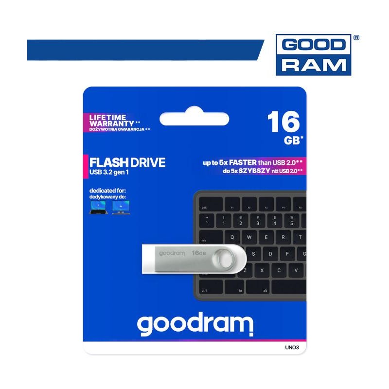 GoodRAM Pendrive 16GB UNO3 USB 3.2 - retail blister - UNO3-0160S0R11