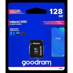 GoodRAM microSD 128GB class 10 UHS I + adapter - retail blister - M1AA-1280R12