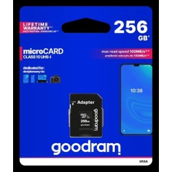 GoodRAM microSD 256GB class 10 UHS I + adapter - retail blister - M1AA-2560R12