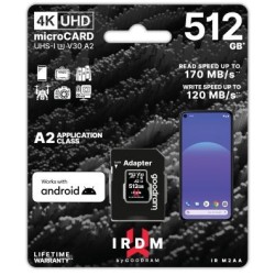 GoodRAM microSD IRDM 512GB UHS I U3 A2 + adapter - IR-M2AA-5120R12