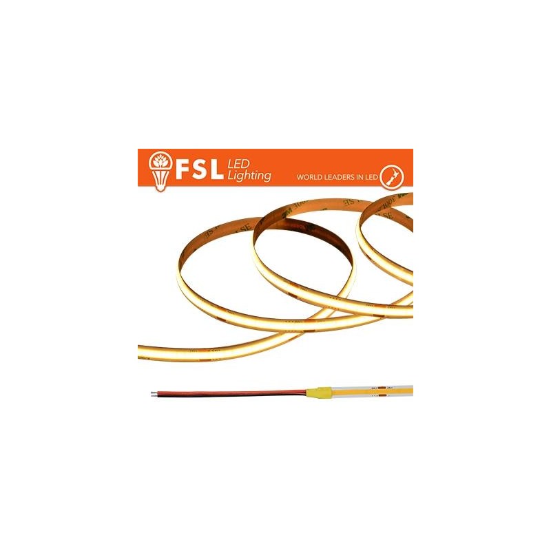 Striscia LED COB 5metri - IP20 3000K 24V 15W/m 1450lm/m CRI90