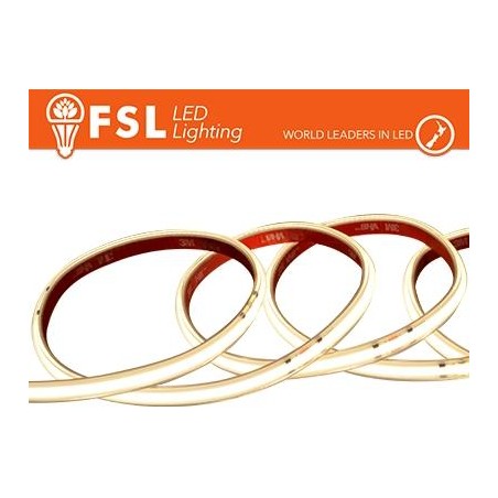 Striscia LED COB 5metri - IP65 4000K 24V 15W/m 1500lm/m CRI90