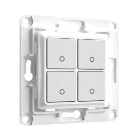 Shelly Wall Switch 4 - Pulsanti filari da parete 4 tasti bianco con supp relè